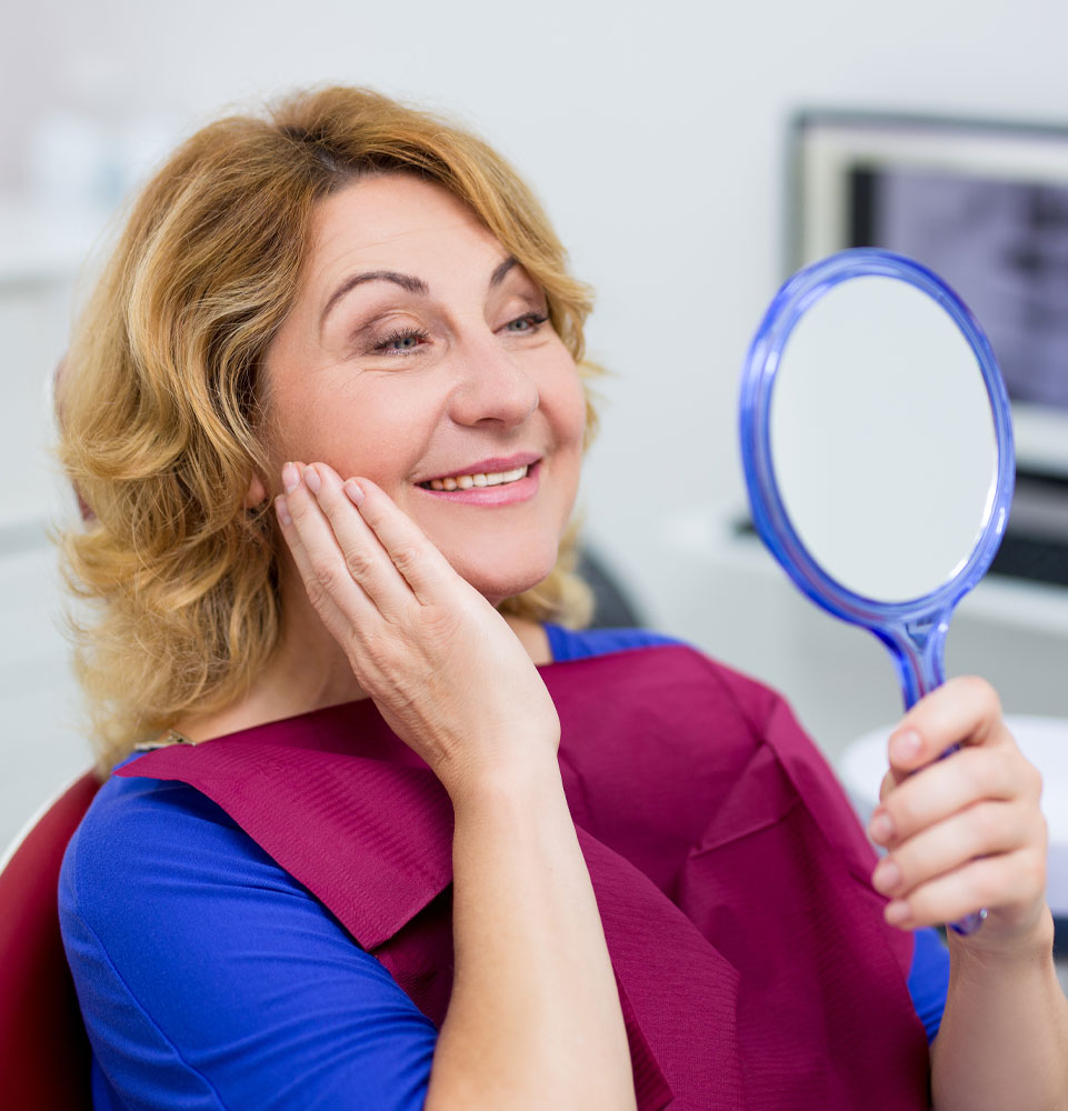 dental patient smiling after procedure